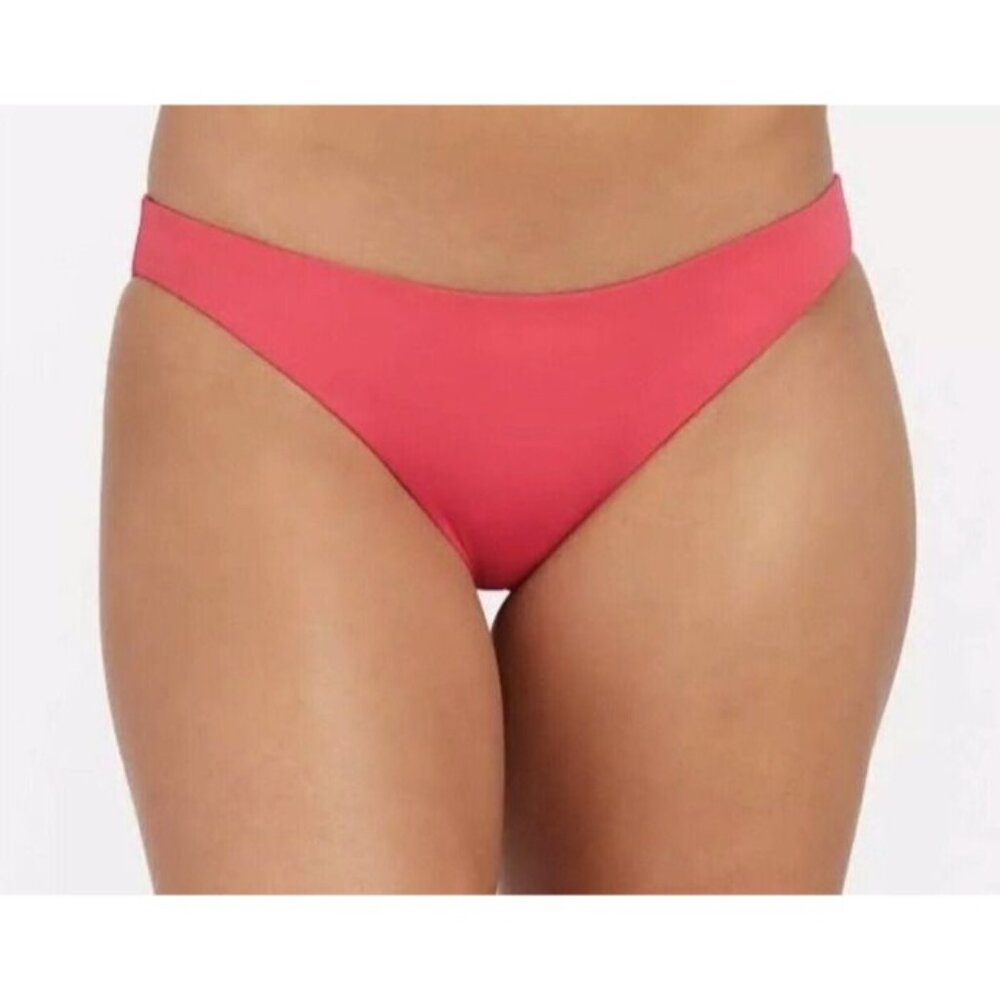 Spanx Swim Bikini Bottom Size Large Hibiscus Red Comfort Shaping